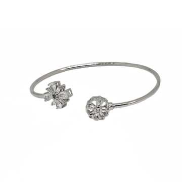 Floral Design Kada Bracelet In 925 Sterling Silver...