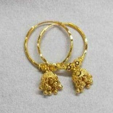 916 Gold Fancy Pipebali Earrings Akm-er-179 by 