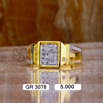 22K(916)Gold Gents Diamond Ring by Sneh Ornaments