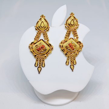 20k gold plain hanging ladies earring by 