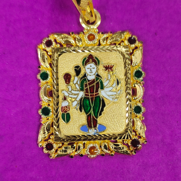 Gold Sadhima mina pendant by Saurabh Aricutting