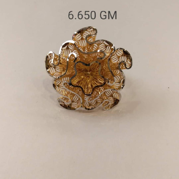 fancy ring flower by Aaj Gold Palace