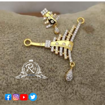 22 carat gold latest design mangalsutra pendet set...