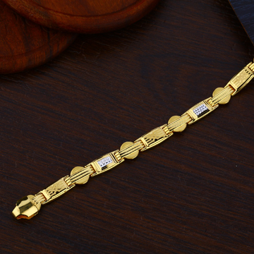 Mens Gold Cz Bracelet-MPB81