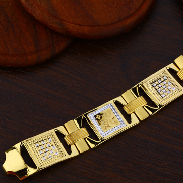 Mens Gold 916 Bracelet-MPB78