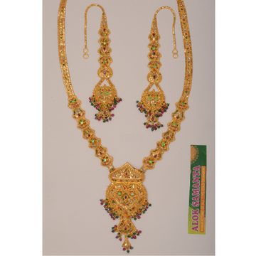 916 Gold Culcutti Design Necklace Set by Samanta Alok Nepal