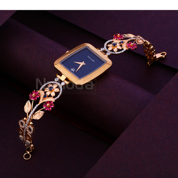750 CZ Rose Gold Designer Women's Hallmark Watch R...