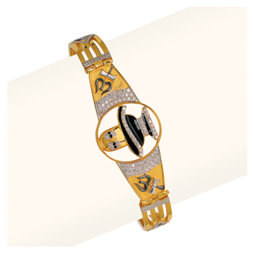 916 Gold Om Design Gents Bracelet RJA-011 by Ruchit Jewellers