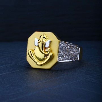 22K Hallmark Gold Ganeshji Ring by R.B. Ornament