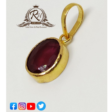 22 carat gold shuriya stone pendants RH-PN054