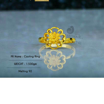 Plain Casting Gold Fancy Ladies Ring LRG -0452