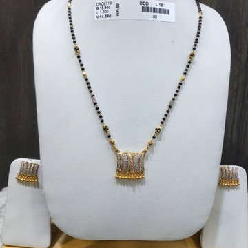22KT/916 FANCY YAMINI MANGALSUTRA SET GMS-027