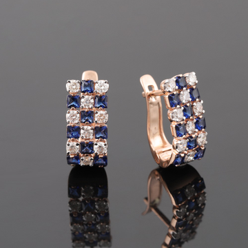 18kt rose gold diamond fancy bali earrings by 