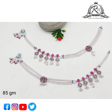 silver traditional ladies anklets payal RH-AP702
