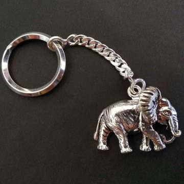 Silver elephant keychain for bike / car key by 