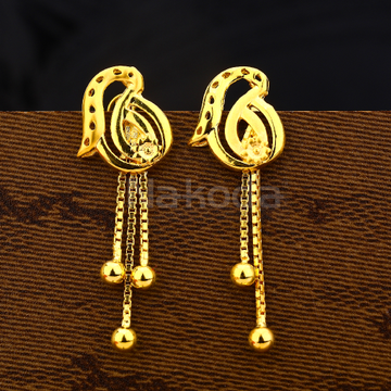 22KT Gold Women's Classic Plain Earring LPE333
