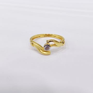 916 Gold hand shape diamond ring by 