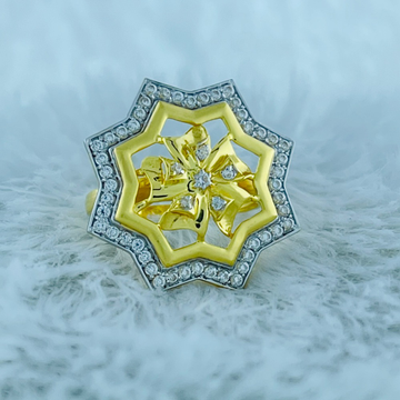 916 gold cz star design ring by 