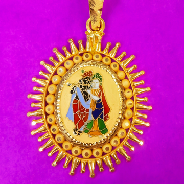 Radhakrishna mina pendant by Saurabh Aricutting