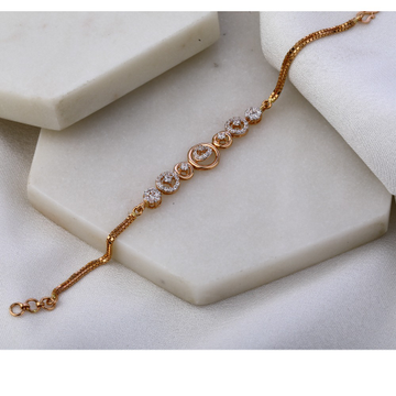 750 Rose Gold Hallmark Designer Ladies Bracelet RL...
