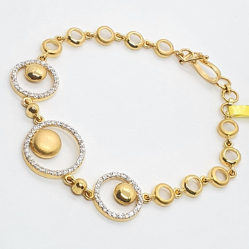 91.6 Gold Diamond Met Disaign Ladies Bracelet by 