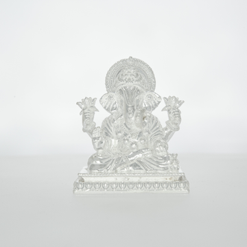 Silver Dagdusheth Ganpati Idol