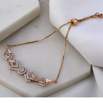 750 Rose Gold Designer CZ Bracelet RLB72