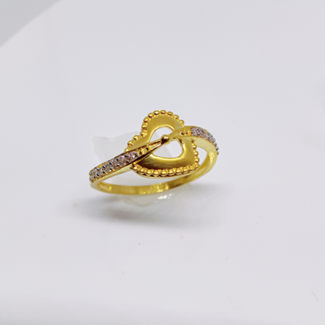 22k gold cross heart shape ring by 