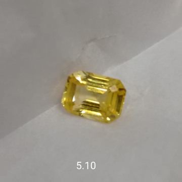 5.10ct Square Yellow Sapphire-Pukhraj SG-Y03 by 