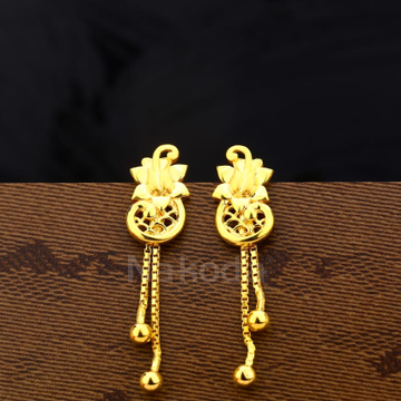 916 Gold CZ Hallmark Classic Ladies Plain Earrings...