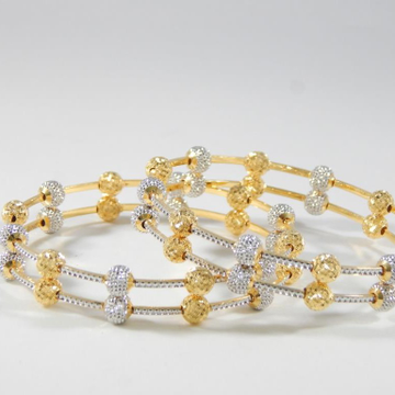 22KT Gold Bangles With Both Dulling And Cutting Be...