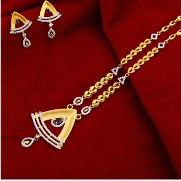 22 carat gold ladies chain necklace set RH-NS368