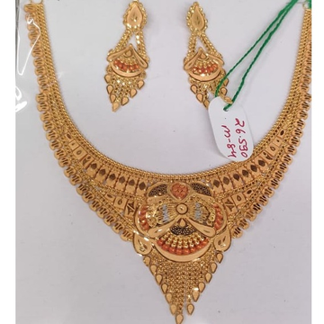 22 carat gold ladies necklace set RH-LN929