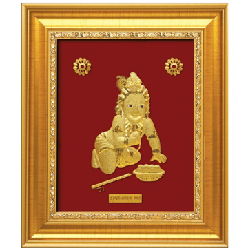 24k gold plated ladoo gopal photo frame rj-pga06 by 