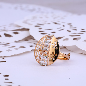Ladies Adjustable Rose Gold Fancy Ring-RLR312