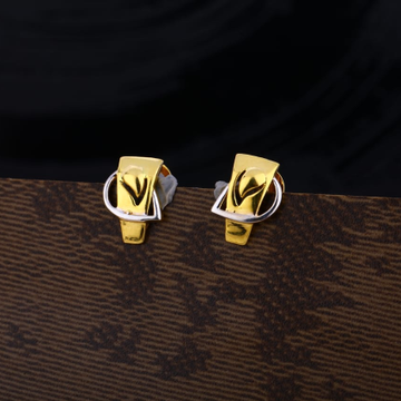 916 Gold Hallmark Delicate Ladies Plain Earring LP...