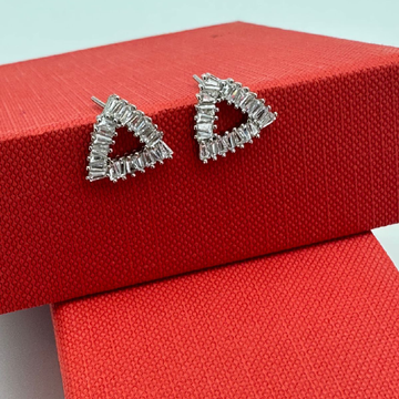 Exclusive Pure Silver Triangle Shape Earrings