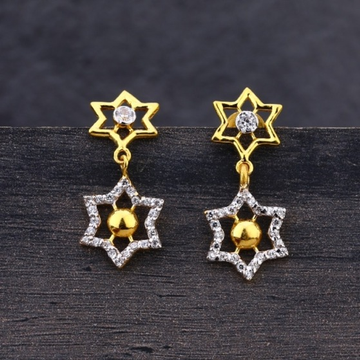22 carat gold antique ladies earrings RH-LE354