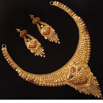 22 k 916 gold necklace with earrings by 