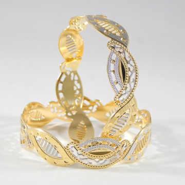 22KT yellow Gold Handcrafted Cutting Bangles For W...