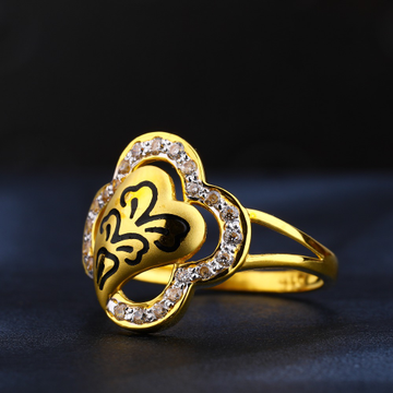 22ct cz gold women's exclusive hallmark ring lr861