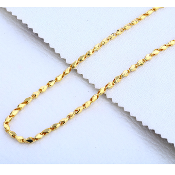 22CT Gold Mens Plain Delicate Choco Chain MCH301