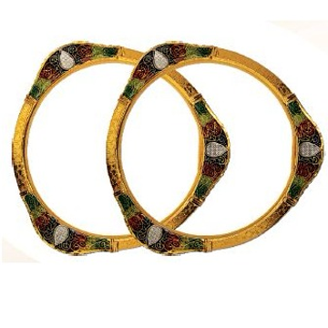 22K / 916 Gold Modern Stunning Antique Kadli by Ruchit Jewellers
