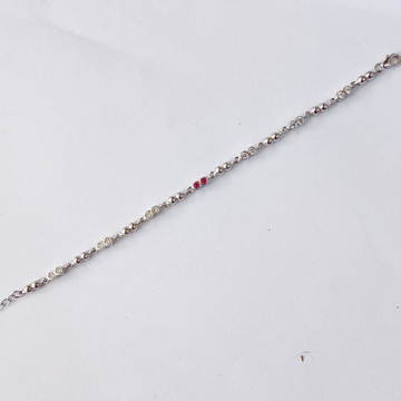92.5  sterling silver red color stone bracelet for... by 