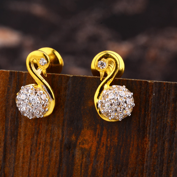22KT  Gold CZ Women's Gorgeous  Hallmark Earring L...