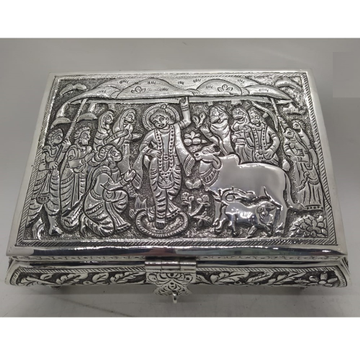92.5 Pure Silver Dry Fruit Box In Fine Nakashii  P... by 