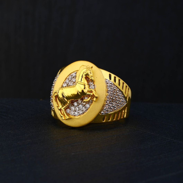 916 Gold Hourse Design Ring by R.B. Ornament