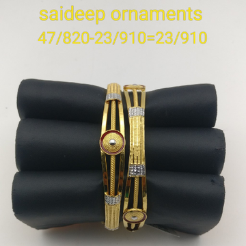 22 kt 916 copper Bangles design Kadli by Saideep Jewels