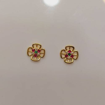 Gold Classic Casual Earring by D.M. Jewellers