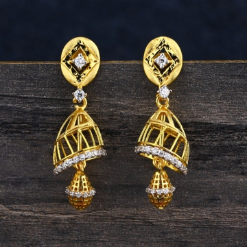 22 carat gold ladies jummar earrings RH-LE355